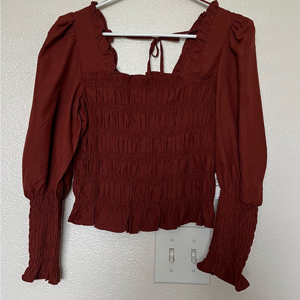 Ruched Long Sleeve Top